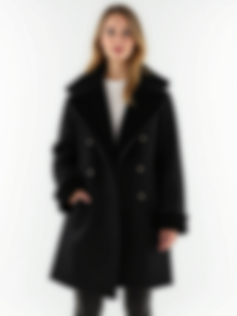 Manteau noir avec poches
